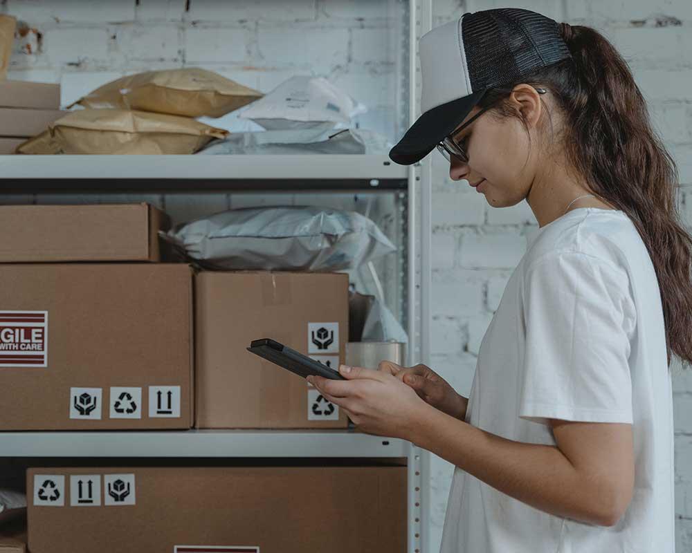 Parts advisor checking stock