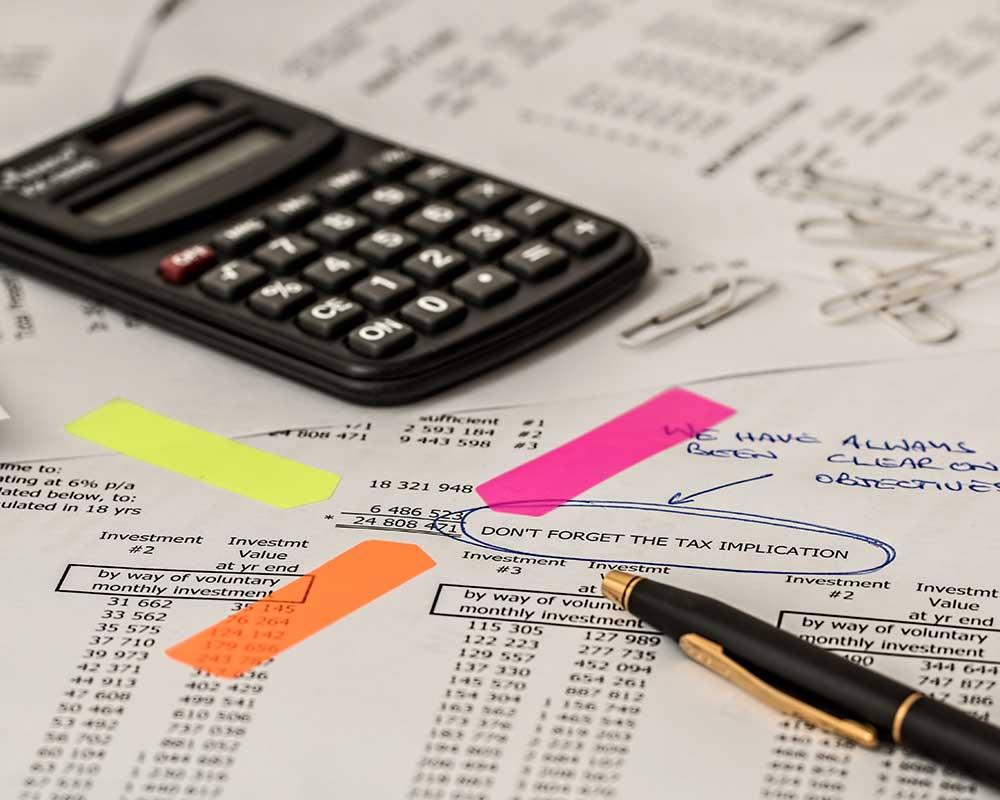 Calculator on working papers